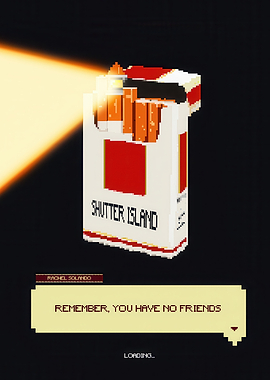 Shutter Island Pixel Art Cigarette Pack