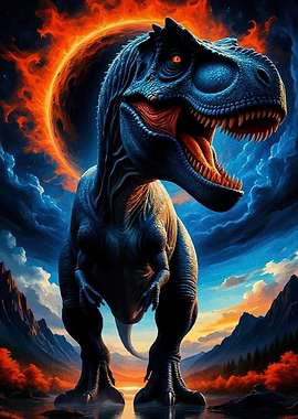 Majestic Tyrannosaurus Rex Landscape