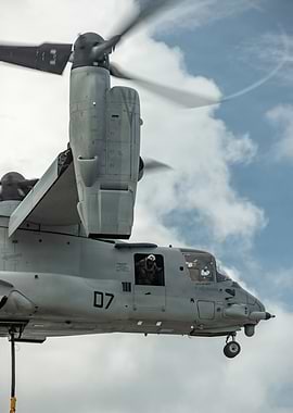 V-22 Osprey Tiltrotor Aircraft in Flight