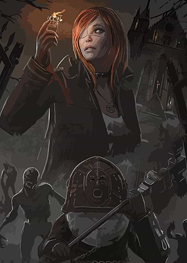 Dark Fantasy Woman and Executioner