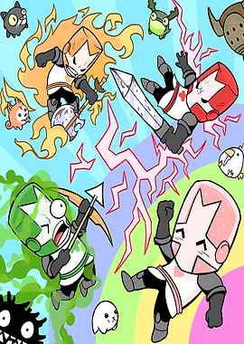 Castle Crashers Characters in Action