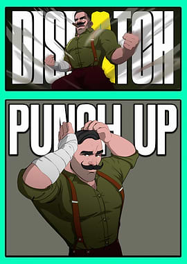 Dispatch Punch Up Cartoon Illustration