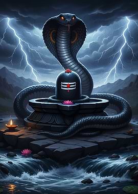 Shiva Lingam Cobra Lightning