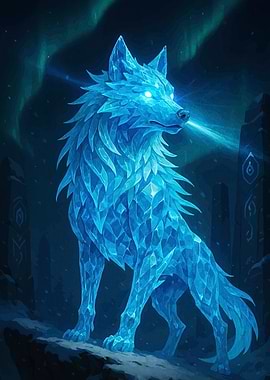 Ice Wolf Digital Art