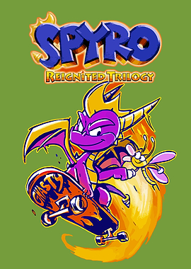 Spyro Reignited Trilogy Skateboard Art