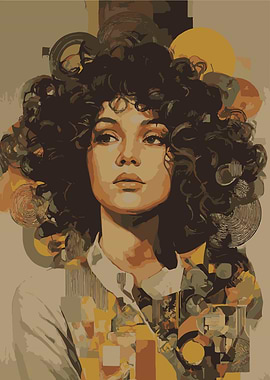 Portrait of a Woman with Curls