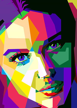 Beautiful Italian Actress Pop Art