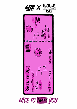 Magnolia Park Boarding Pass Art