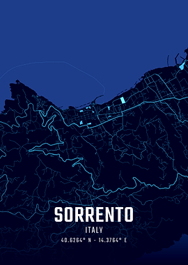 Sorrento Midnight City Map