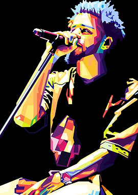 J. Cole Pop Art Portrait