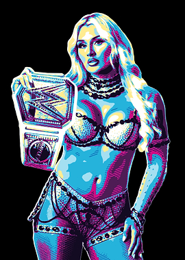 Tiffany Stratton WWE Champion Pop Art
