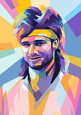 Andre Agassi in Pop Art Illustration