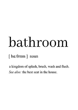 Bathroom Definition Poster – Funny Dictionary Wall Art