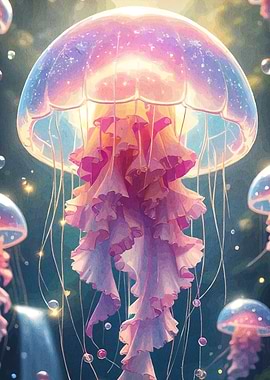 Dreamy Jellyfish Watercolor