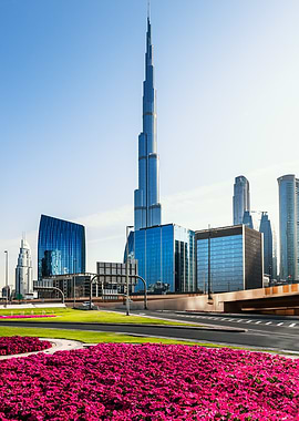 Dubai Skyline with Burj Khalifa