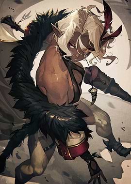 Fantasy Elf Warrior Woman Illustration