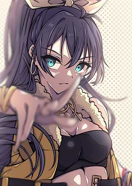 Anime Girl with Teal Eyes