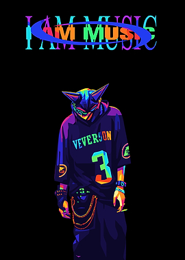 I am Music - Colorful Character Art