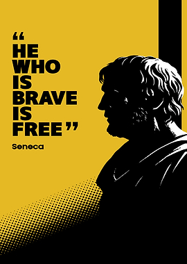 Seneca Quote: He Who is Brave