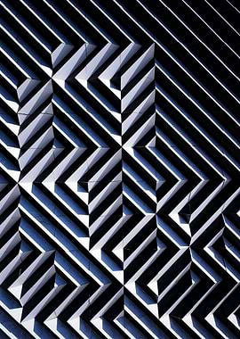 Abstract Geometric Pattern in Black and White