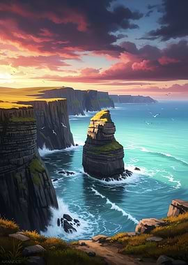Cliffs of Moher at Sunset