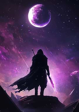 Hooded Warrior Purple Moon