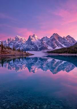Mountain Alps Reflection at Sunrise