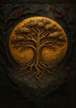 Golden Tree of Life Illustration