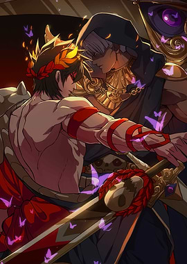 Hades and Thanatos Digital Art