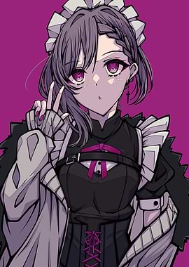 Anime Girl in Maid Outfit