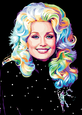 Dolly Parton Colorful Portrait