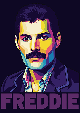 Freddie Mercury Pop Art Portrait