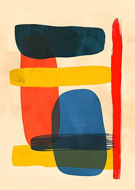 Abstract Color Block Painting