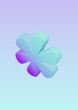 Abstract Flower Shape with Gradient Colors