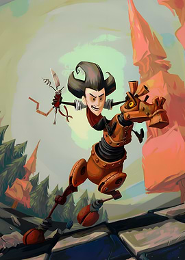 Don't Starve Wilson on Mechanical Horse