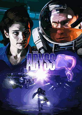 The Abyss movie poster illustration