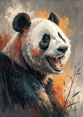 Expressive Panda Portrait