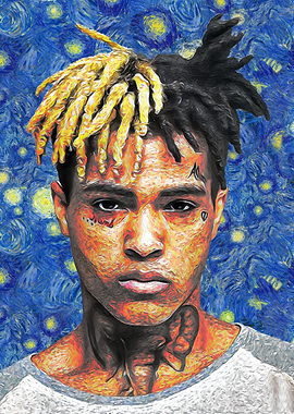 XXXTentacion Starry Night Portrait
