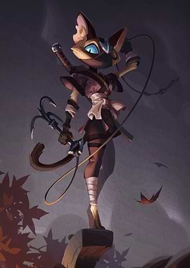 Ninja Cat Digital Art