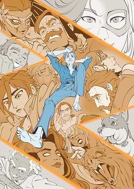 Comic Book Character Collage