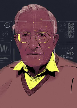 Noam Chomsky Digital Portrait