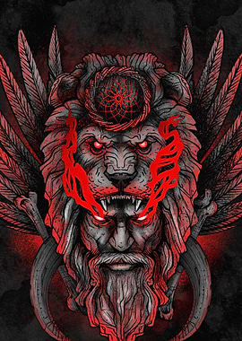 Lion Mask Shaman with Dreamcatcher