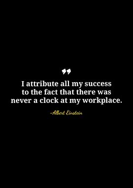 Einstein Quote: Success and No Clock