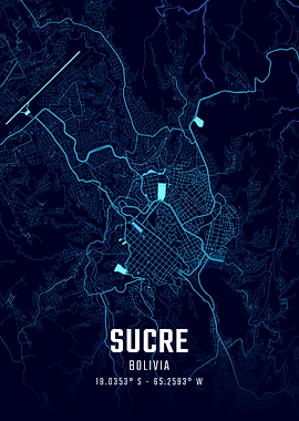 Sucre Midnight City Map
