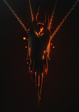 Hollow Knight Character with Chains