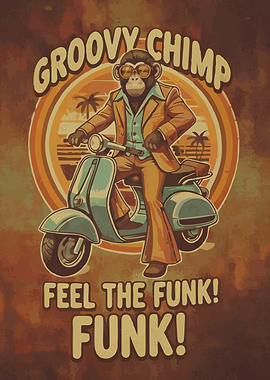Groovy Chimp on Scooter