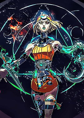 Mystic Warrior Woman with Sword