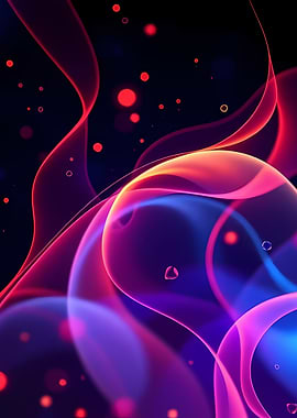 Abstract Glowing Curves and Circles