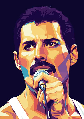 Freddie Mercury Pop Art Portrait