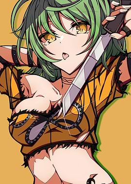 Anime Girl with Knife